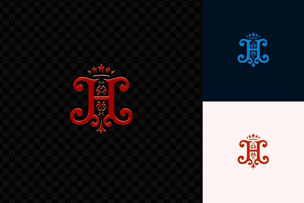 PSD letter h logo with royal enchantment wordmark logo style des creative design brand vector psd cnc