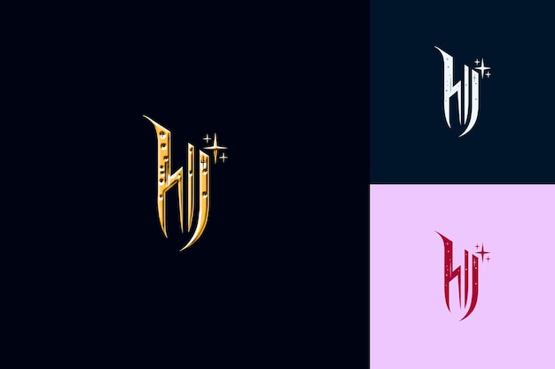 Letter H With Comet Logo Design Style With H Shaped Into a C Nature Abstract Vector Collections