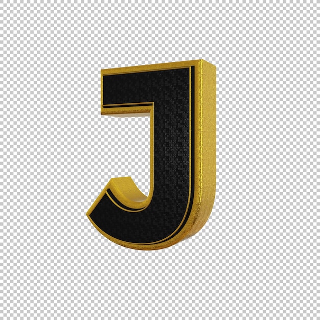 Letter j 3d render