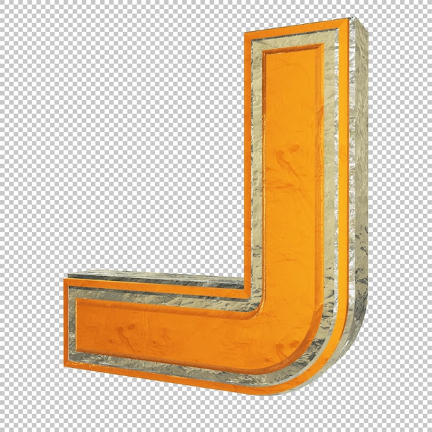 letter j 3d render