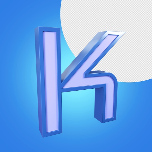 Letter K 3D Premium PSD