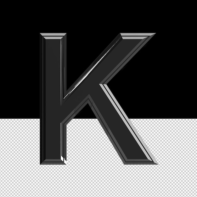 Letter K text effect