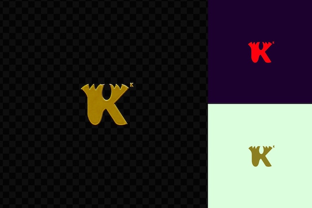PSD letter k with minimalist logo design style with k shaped int identity branding concept idea art