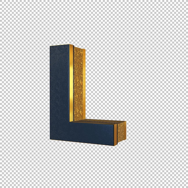 Lettera l 3d render