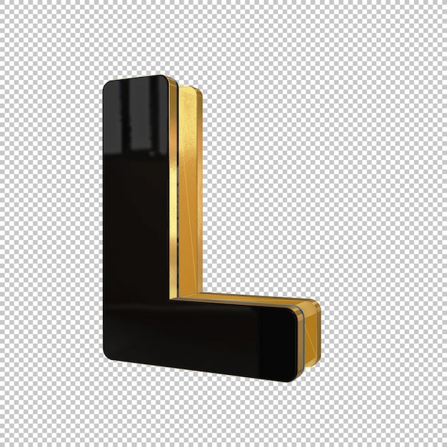 Letter l 3d render