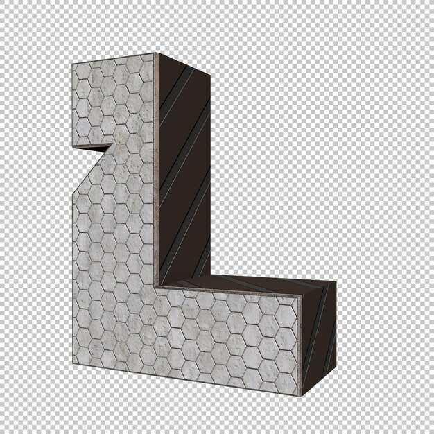 편지 L 3d 렌더링