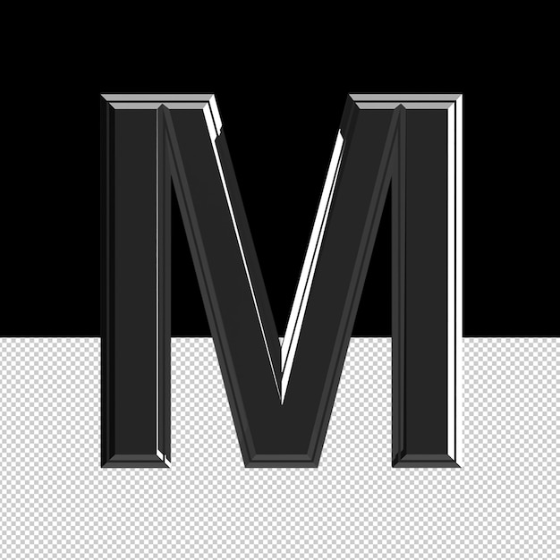 PSD letter m text effect