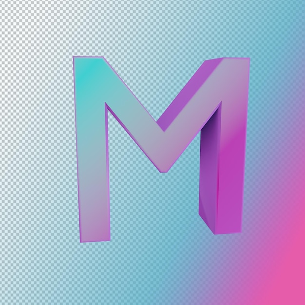 Premium PSD | A letter m with