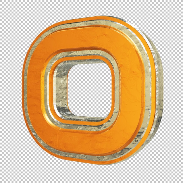 Letter o 3d render