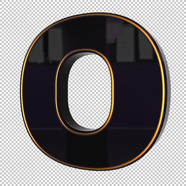 PSD letter o 3d render