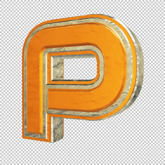 Letter P 3d render