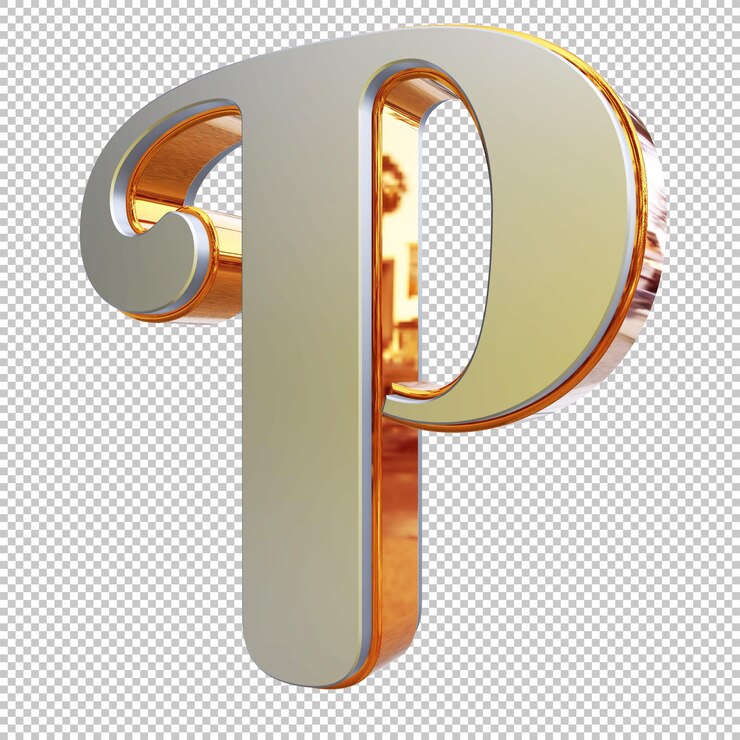 letter p 3d render