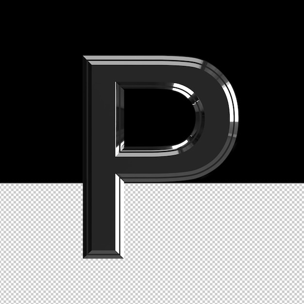 Letter p text effect