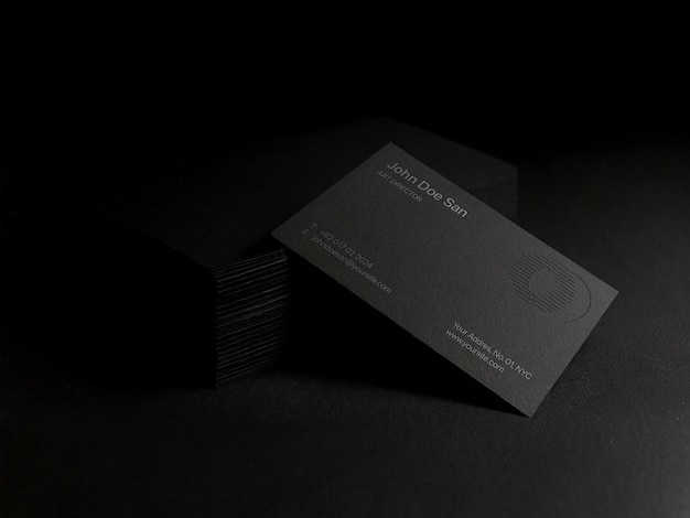 PSD letter press business card mockup