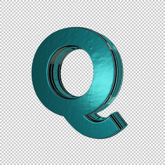 Letter q 3d render