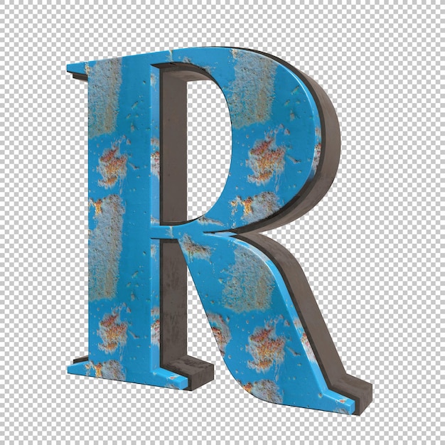 PSD letter r 3d render