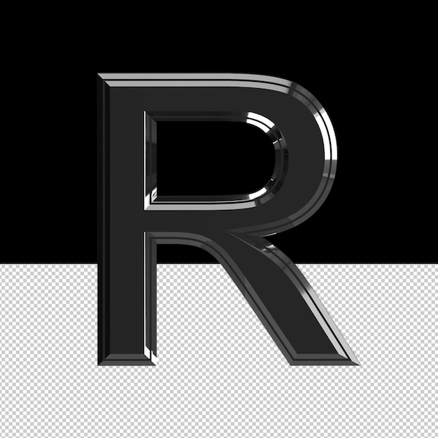 PSD letter r text effect