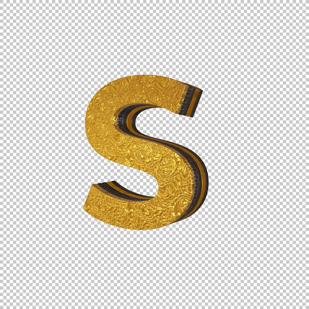 Letter S 3d render