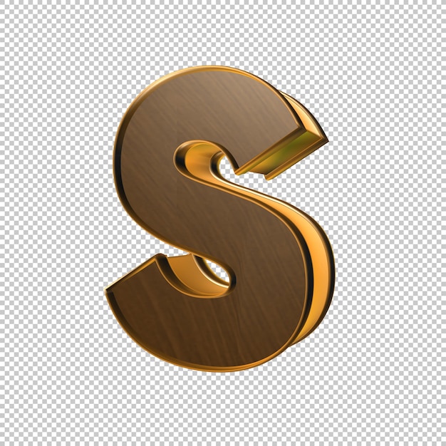 PSD lettera s 3d render