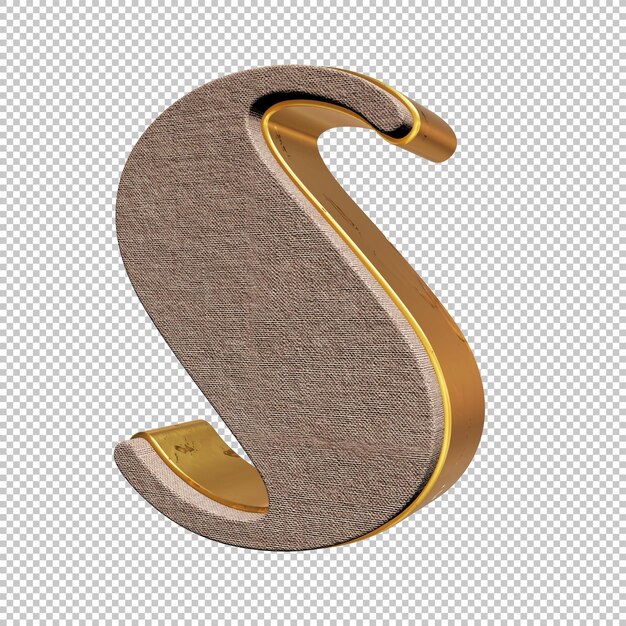 letter s 3d render