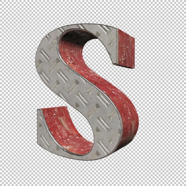 PSD letter s 3d render