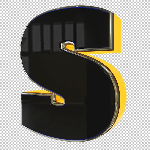 letter s 3d render