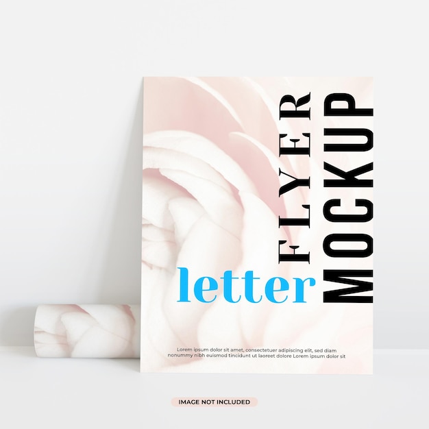 PSD letter size one sided flyer mockup