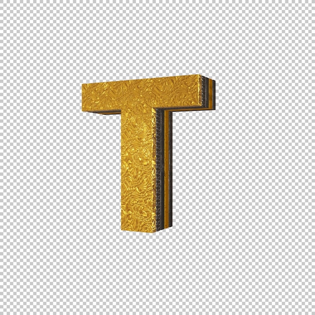 Lettera t 3d render