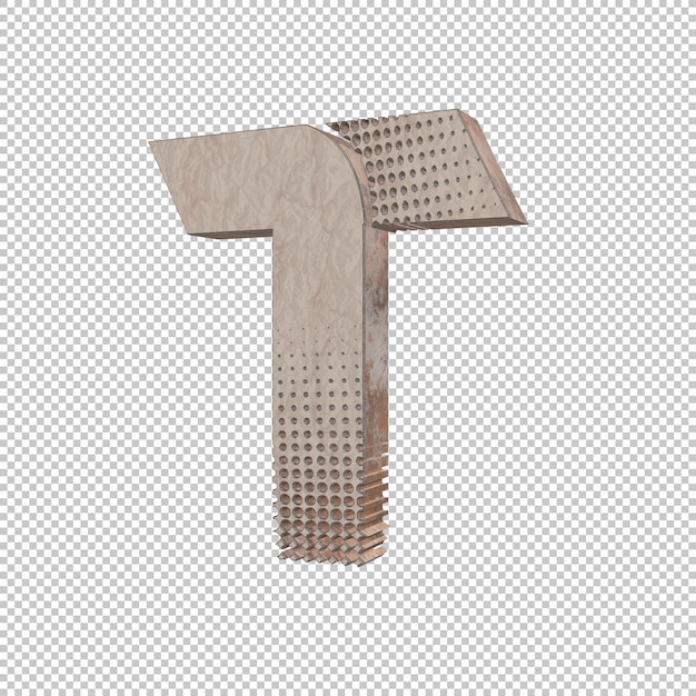 letter t 3d render