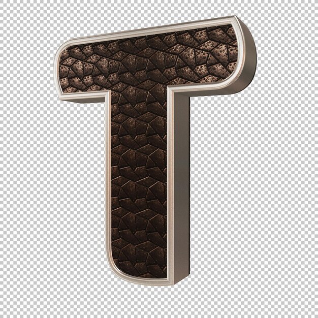 Letter t 3d render