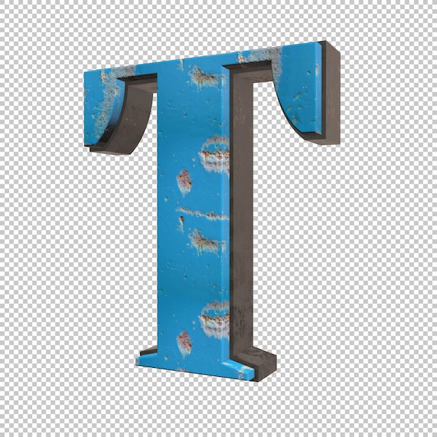 PSD letter t 3d render