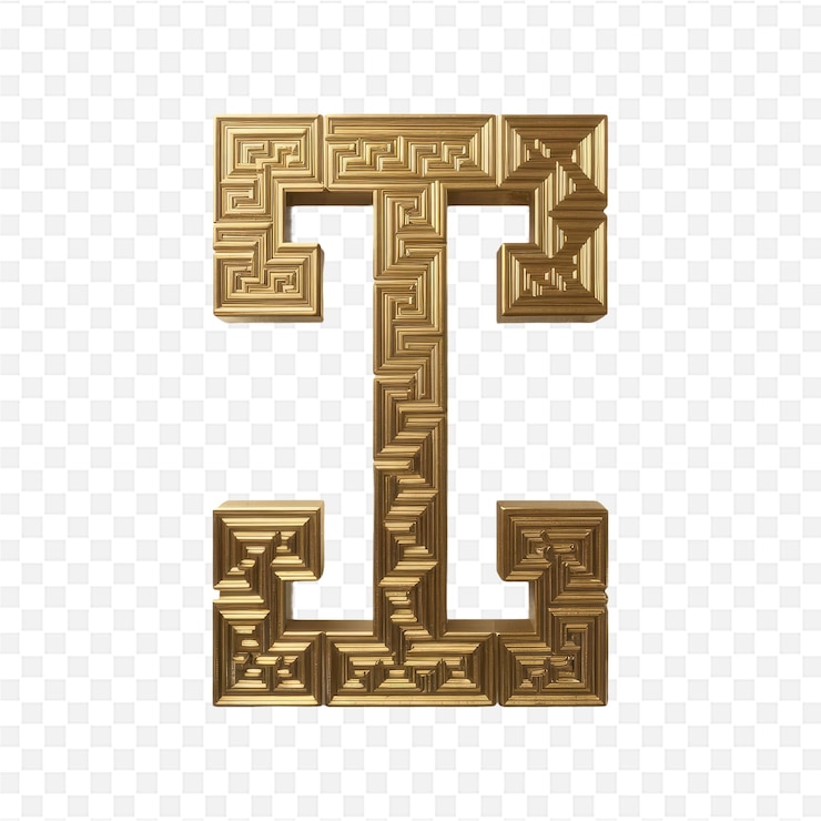 PSD the letter t on a transparent background