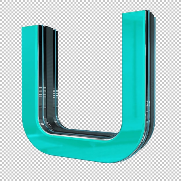 Letter u 3d render