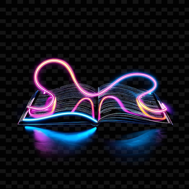 PSD a letter with a blue and pink neon light on it