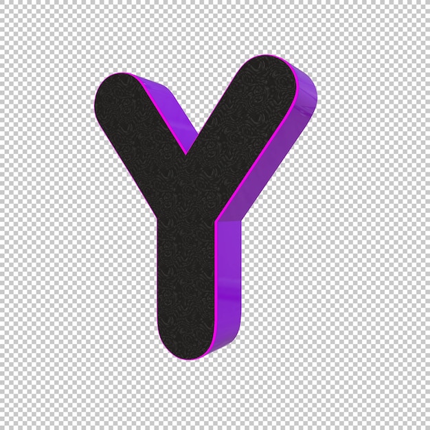 Letter y 3d render