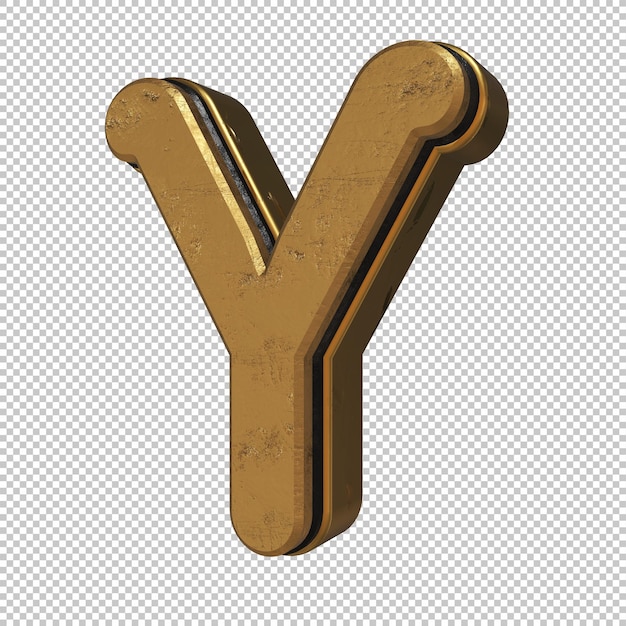 Letter Y 3d render