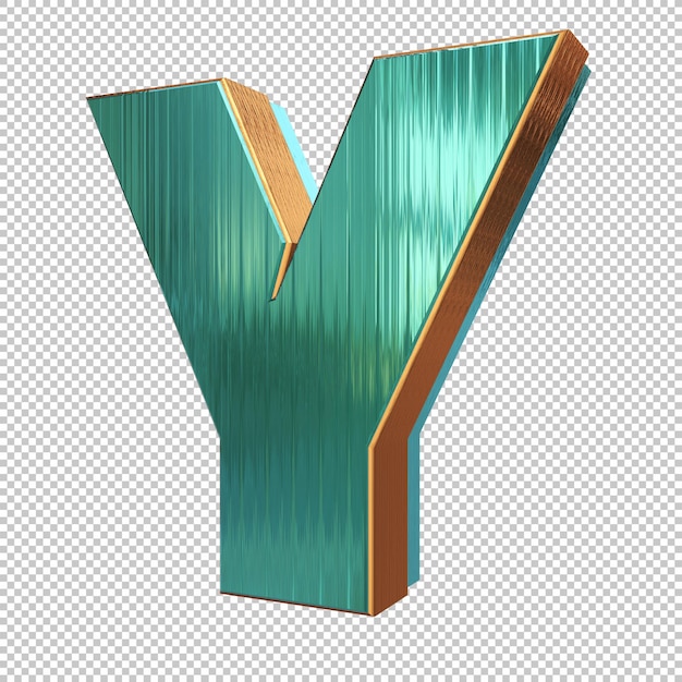 Lettera y 3d render