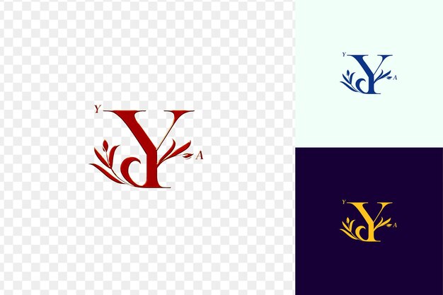 PSD letter y with wordmark logo design style with y shaped into identity branding concept idea art