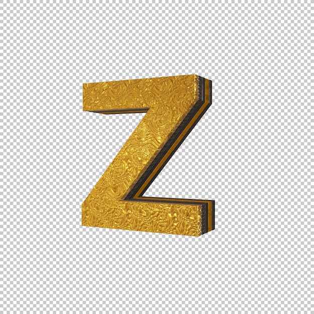 Lettera z 3d render