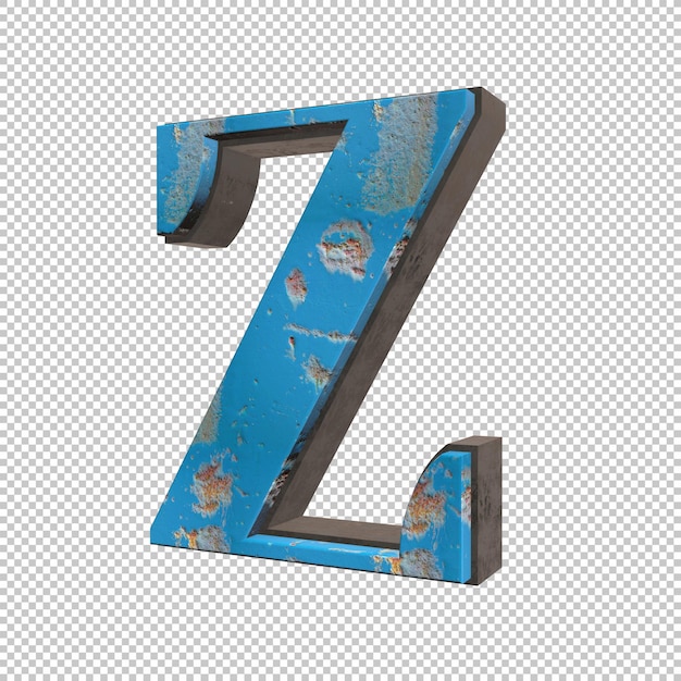 PSD letter z 3d render