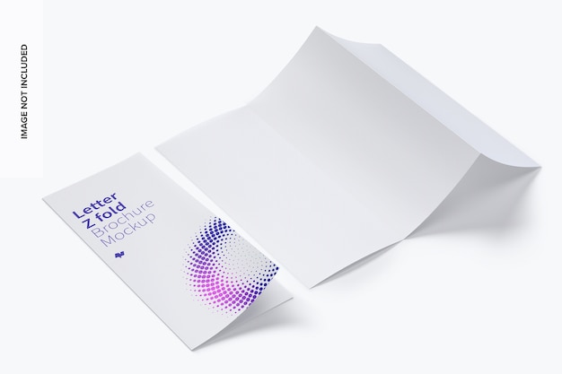 Letter Z Fold Brochure Mockup