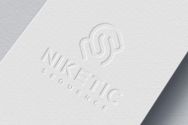 PSD letterdruk logo mockup