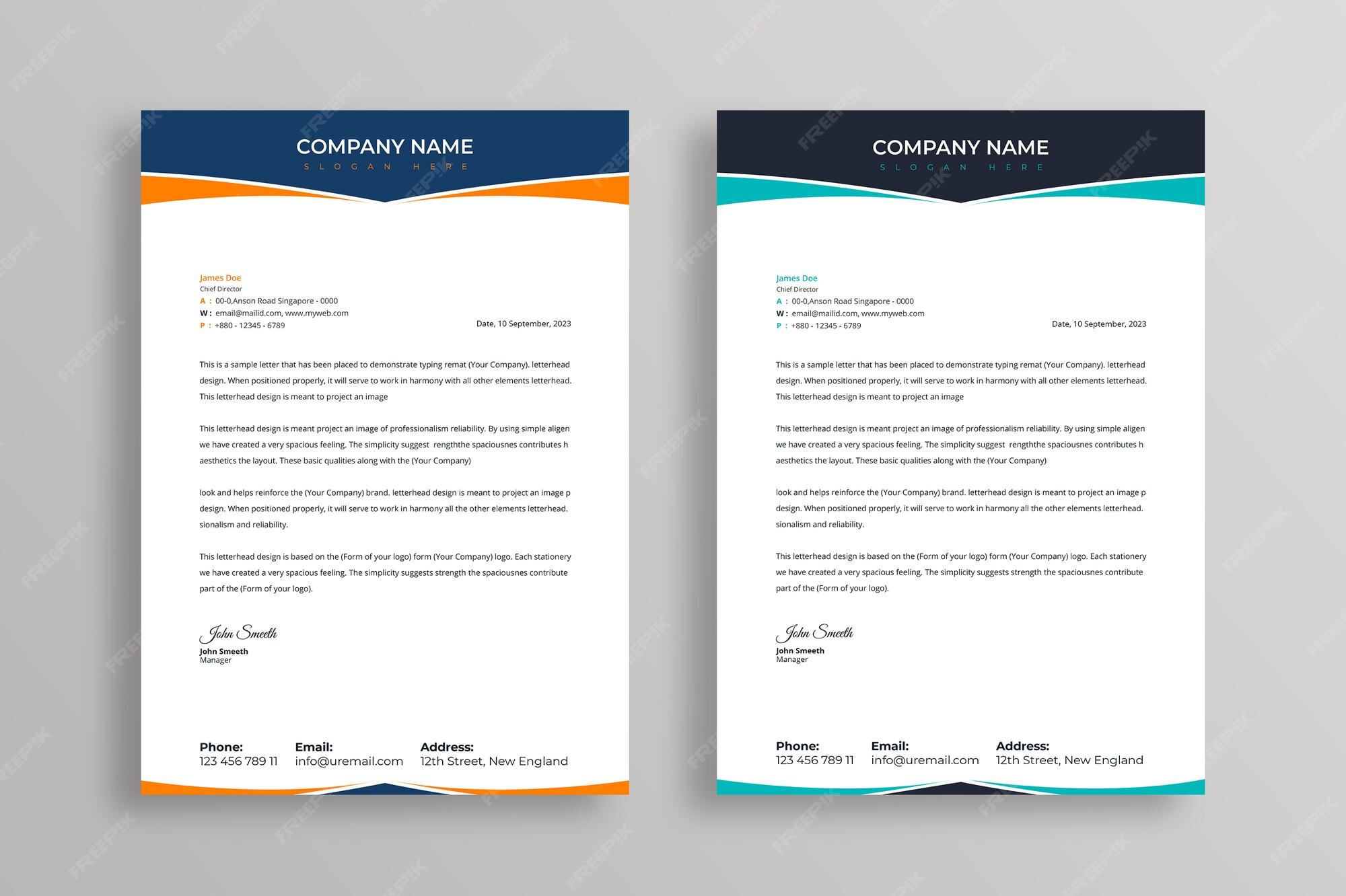 Premium PSD | Letterhead design psd template for your company