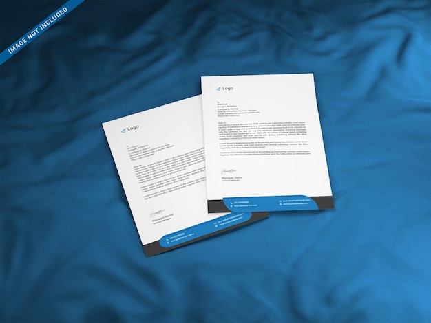 Letterhead mockup premium psd template