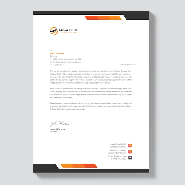 Letterhead mockup