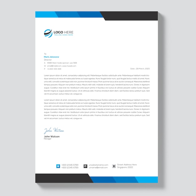 PSD mockup di carta intestata