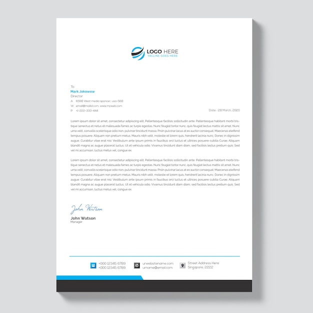 PSD letterhead mockup