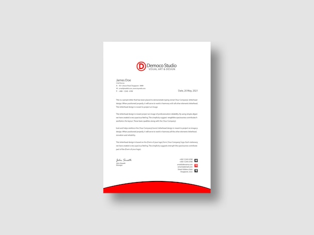 Letterhead template design