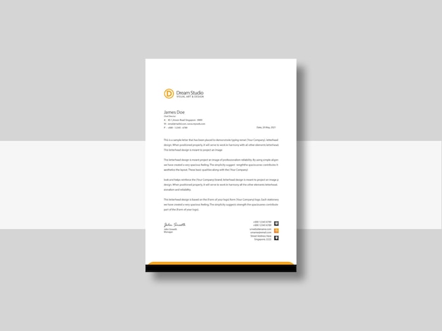 PSD letterhead дизайн шаблона