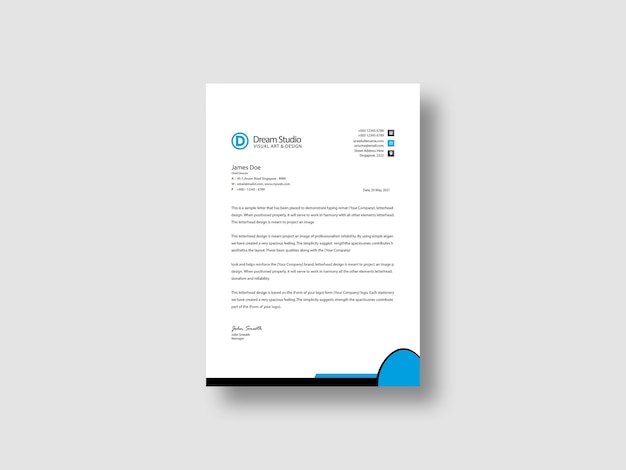 Letterhead template design